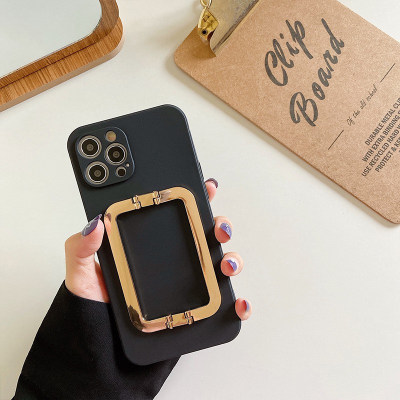 Ốp Điện Thoại Mềm Có Giá Đỡ Kim Loại Cho iphone14pro 13 12 11 xsmax xr 7 / 8plus se2020 6s 15promax