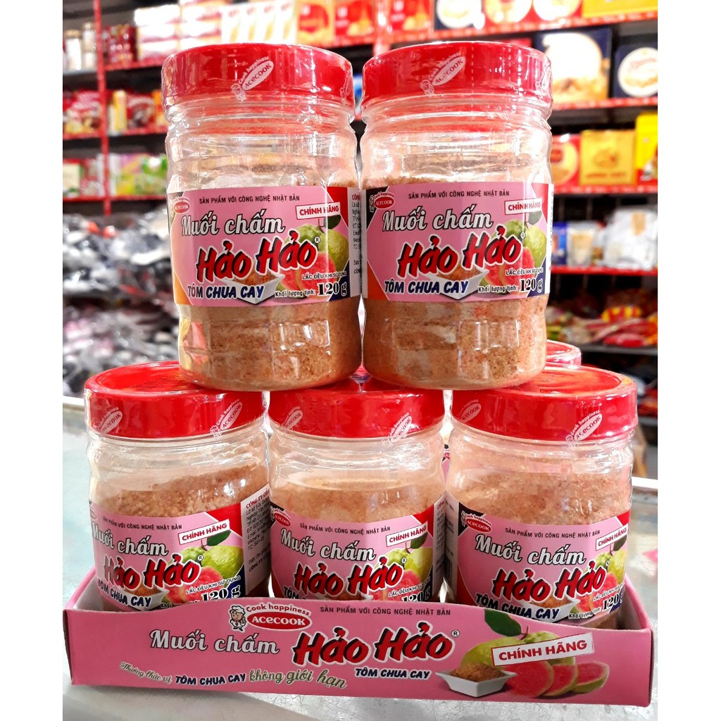 Lốc 6 Hũ 120gr Muối Hảo Hảo Acecook Chấm Hoa Quả
