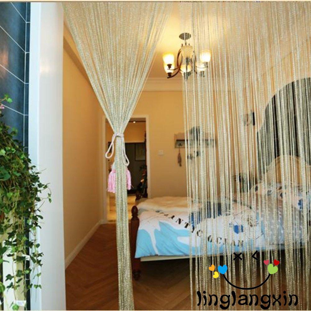 ♛✐✽Beautiful String Door Curtain Beads Room Divider Window Panel Tassel Crystal Home Decor