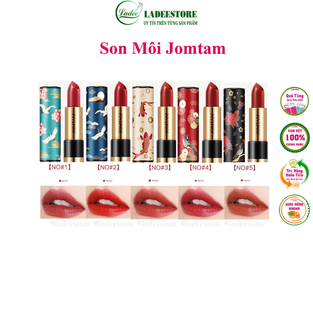 Son Lì Dưỡng Ẩm Cao Cấp JomTam 5 Màu