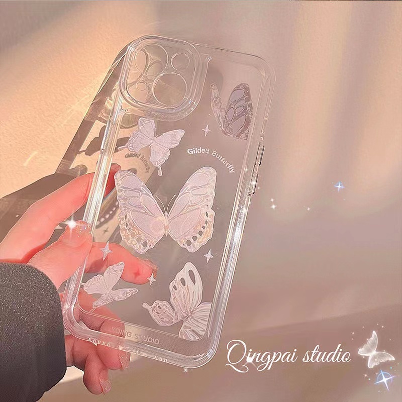 Ốp ĐiệN ThoạI HọA TiếT Bươm BướM Cho iPhone 14 13 12 11 Pro Max XS Max X XR 7 8 Plus SE 2