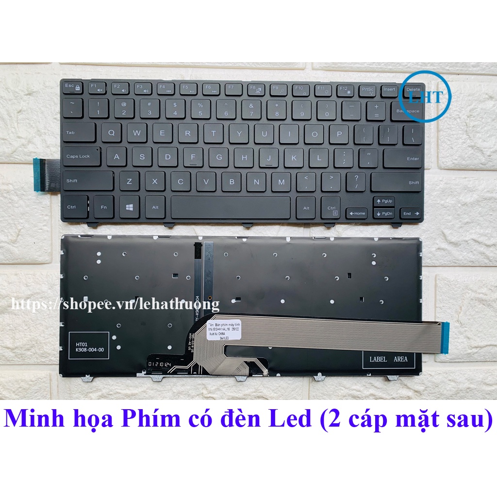 Bàn Phím Dell 5448 5447 5442 5445 (Có LED / Không Led) Dell Inspiron 14 5000 Series Chất Lượng Cao - Nhập Khẩu