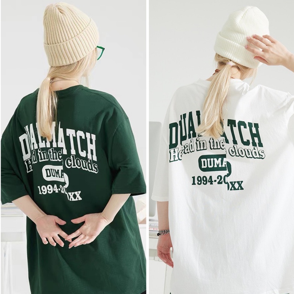 Áo Thun Tay Lỡ Xanh Lá DUALMATCH - T&A store - Áo Phông Form Rộng Mẫu Mới 2022