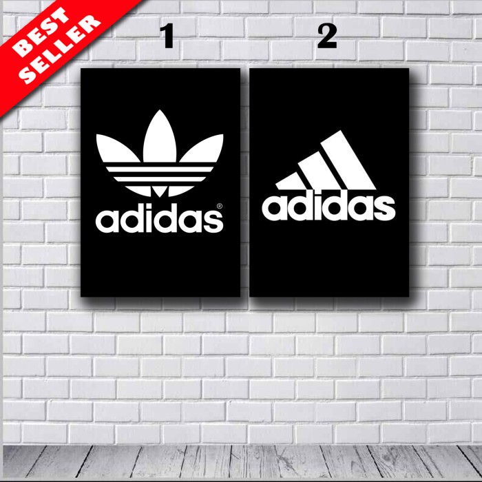 Set 8-1 Logo Adidas Dán Tường Trang Trí Sáng Tạo