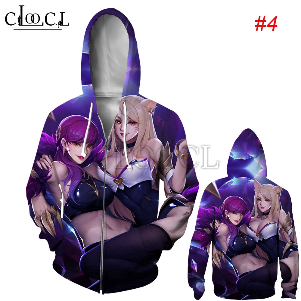 Hx Áo Khoác Hoodie Tay Dài In Hình Game Liên Minh Huyền Thoại 3d Phối Khóa Kéo Thời Trang Cho Nam Nữ