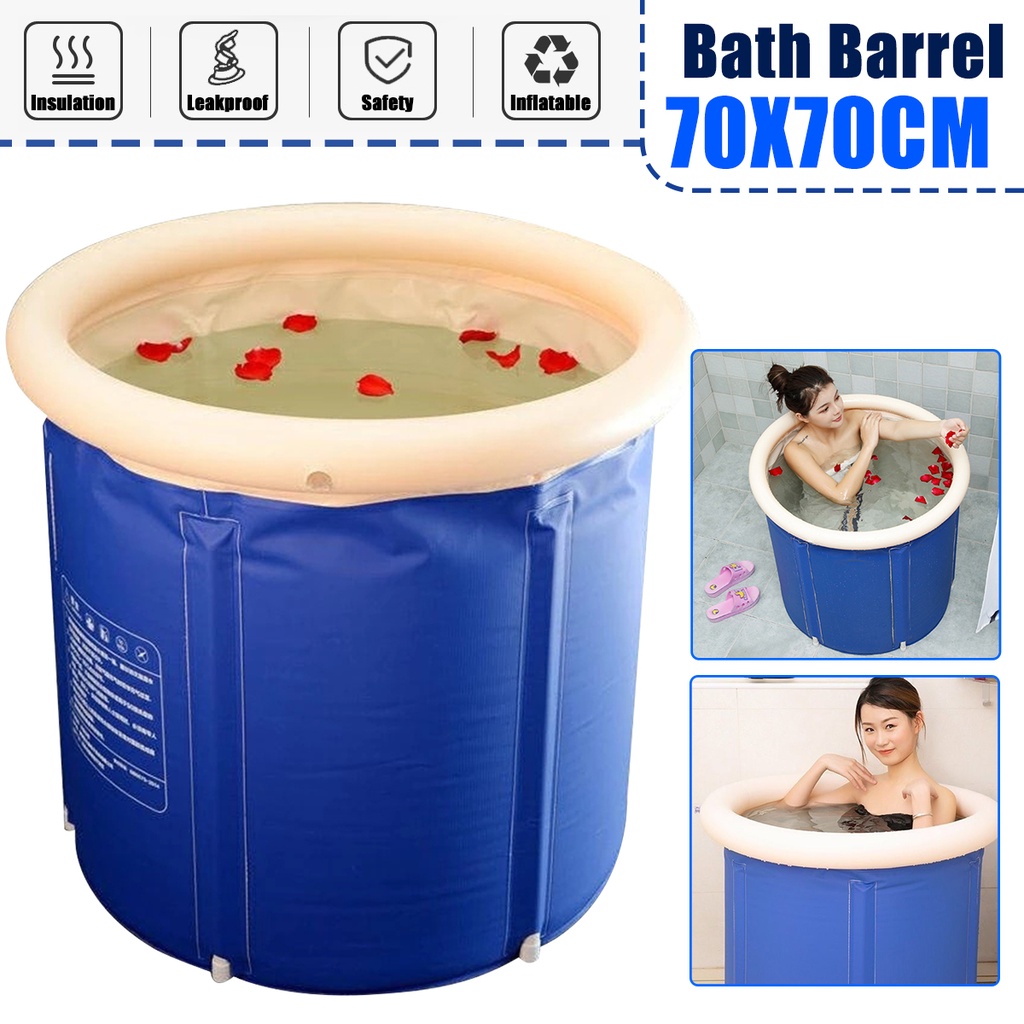 Bồn Tắm Gấp Gọn Chất Liệu Dày Dặn Kích Thước 120-150l70x70cm Tiện Dụng Cho Người Lớn Và Trẻ Em