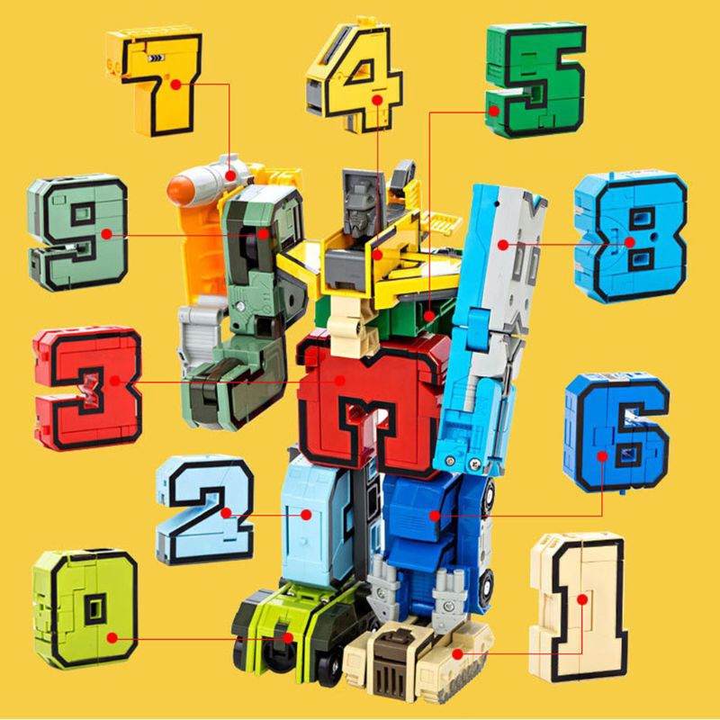 Set 10 Đồ Chơi Lắp Ráp Robot 3d Bằng Nhựa Cho Trẻ