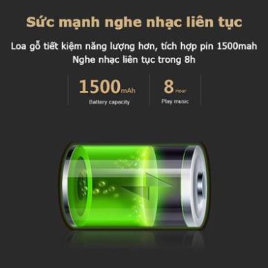 Loa gỗ Super Bass Vi tính -Loa bluetooth âm thanh nổi HIFI Stereo speaker W5