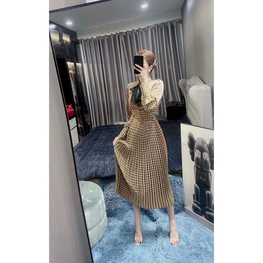 Váy lụa zic zac siêu sang