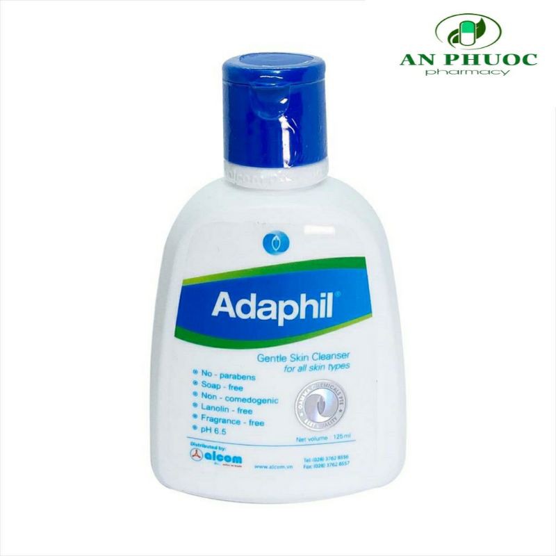 Sửa rửa mặt Adaphim ⚡ CAM KẾT CHÍNH HÃNG ⚡ Sữa rữa mặt dịu nhẹ ADAPHIL chai 125ml dành cho da nhạy cảm, da dễ tổn thương