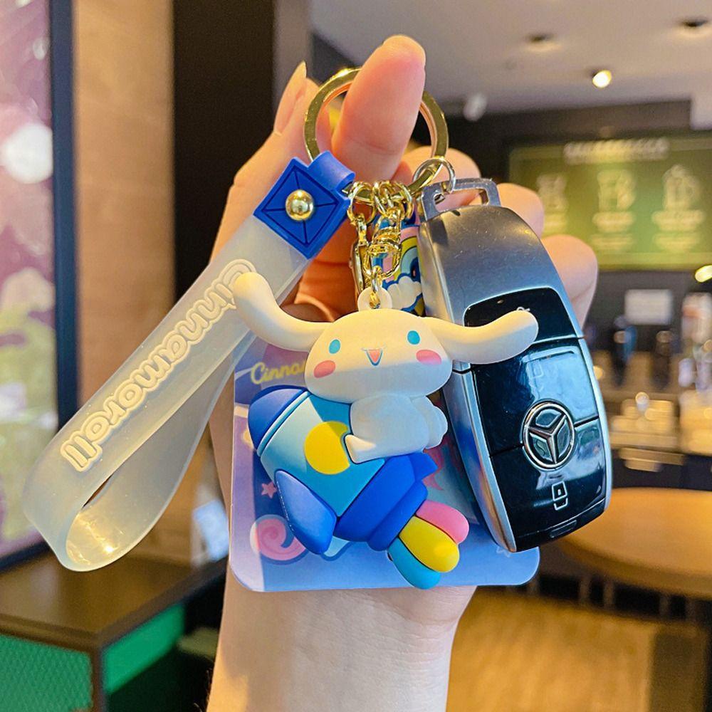 Móc Khóa Hình Ba Lô / Búp Bê Cinnamoroll Tai To Dễ Thương Dùng Làm Quà Tặng Sinh Nhật Cho Bạn Gái