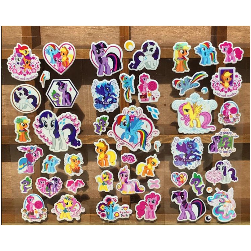 Set 10 tấm hình dán hoạt hình My Little Pony 3D dễ thương cho bé