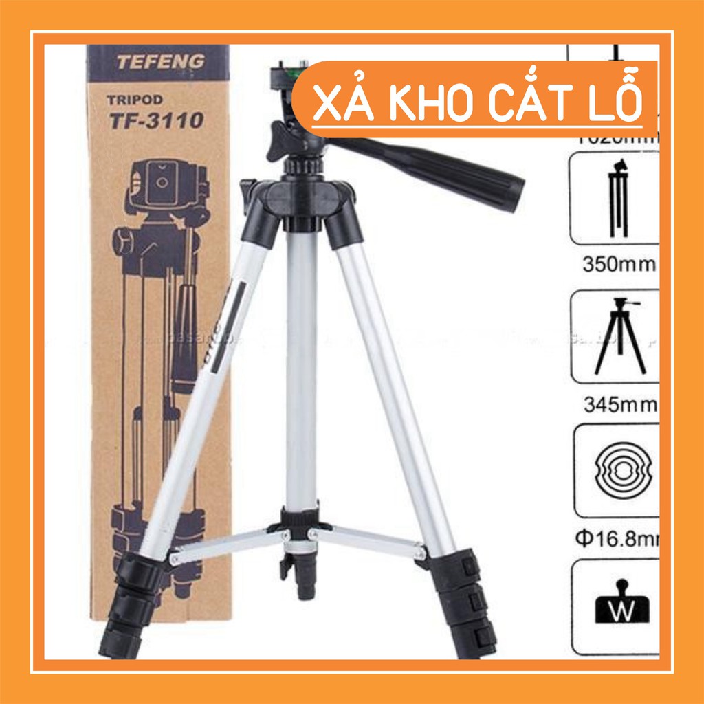 Bộ 1 Tripod TF-3110 kèm 1 Kẹp điện thoại và 1 Remote (Tặng Giá Đỡ Bạch Tuộc Đa Năng)