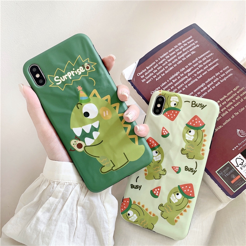 Ốp Điện Thoại Hình Khủng Long Đáng Yêu Cho Iphonexs Max Xr I 7 I 6 6s Plus 8