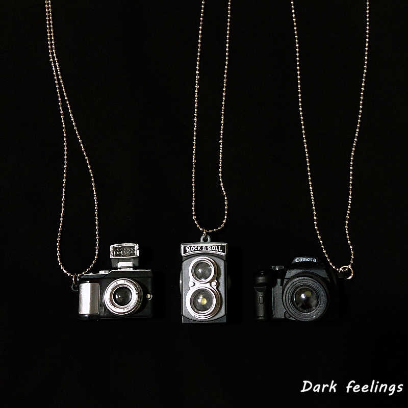 Dây chuyền 1839777 mặt hình máy ảnh slr có đèn flash sáng tạo phong cách harajuku hip hop cho nam