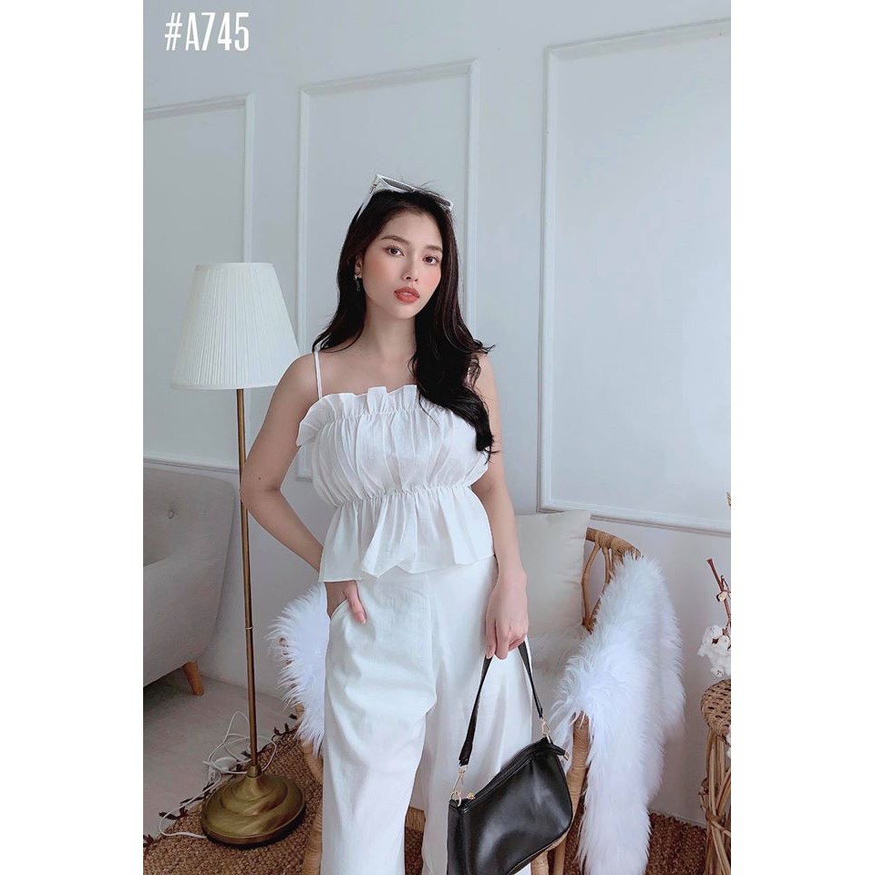 Áo 2 dây viền bèo