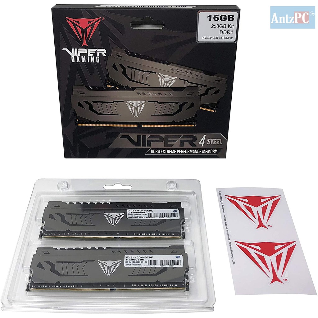 [B-DIE Samsung] RAM máy tính Patriot Viper Steel Series DDR4 16GB (2 x 8GB) 4000MHz [Hàng nhập khẩu US] | WebRaoVat - webraovat.net.vn