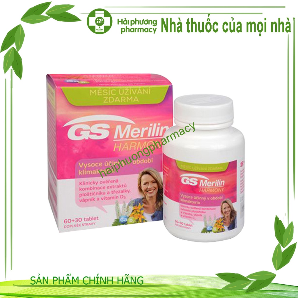 GS Merilin Harmony - Hỗ trợ phụ nữ thời kỳ tiền mãn kinh và mãn kinh có các dẫu hiệu bốc hỏa, nóng bừng, giảm ham muốn