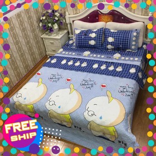  BỘ DRAP COTTON POLY CON HEO