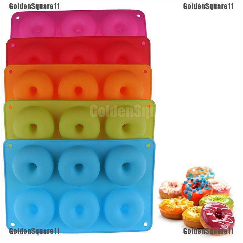 Khuôn Silicone 6 Ngăn Làm Bánh Donut DIY