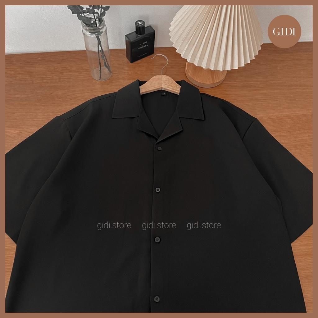 Áo sơ mi cổ VEST tay lỡ Nam Nữ Unisex  vải lụa form rộng không nhăn