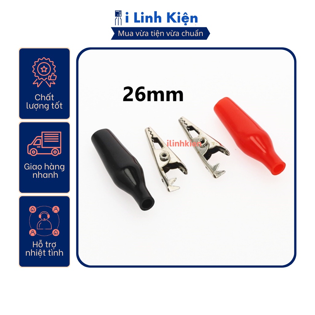 Đôi kẹp cá sấu nhỏ 26mm chất lượng tốt