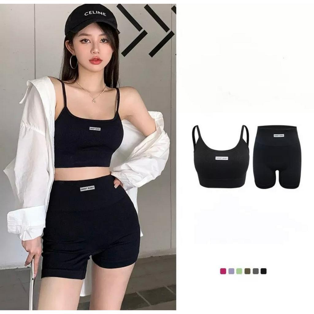 Bộ Đồ Tập Quần Áo Tập Gym Thể Thao Nữ Thông Thoáng Siêu Co Giãn ms 341