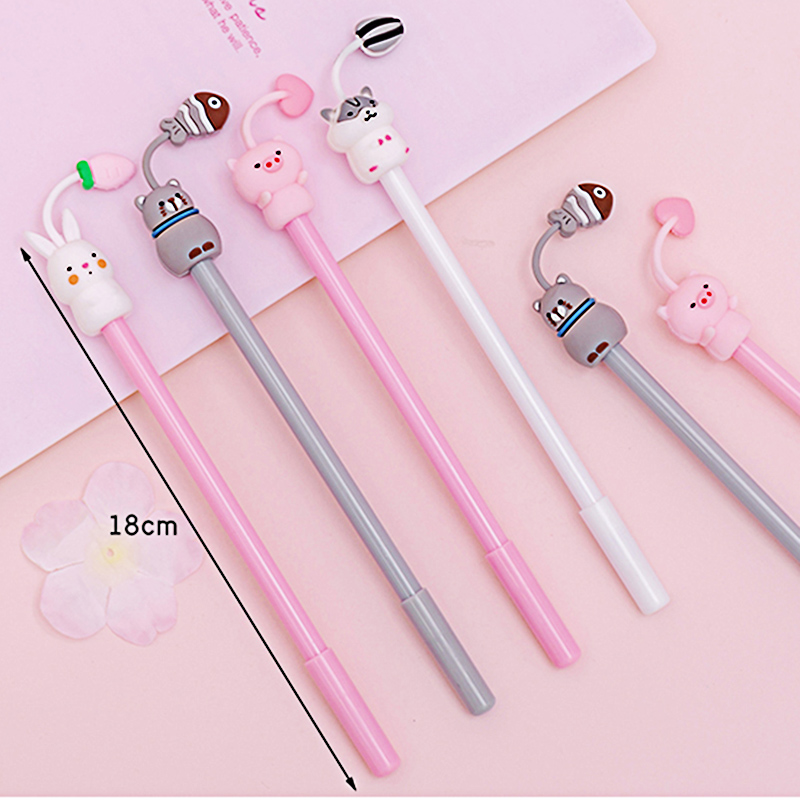 Set 4 Bút Mực 0.38mm Hình Động Vật Dễ Thương Cho Học Sinh