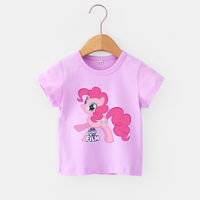 Áo thun tay ngắn in hình ngựa Pony dễ thương thời trang phong cách Hàn Quốc cho bé