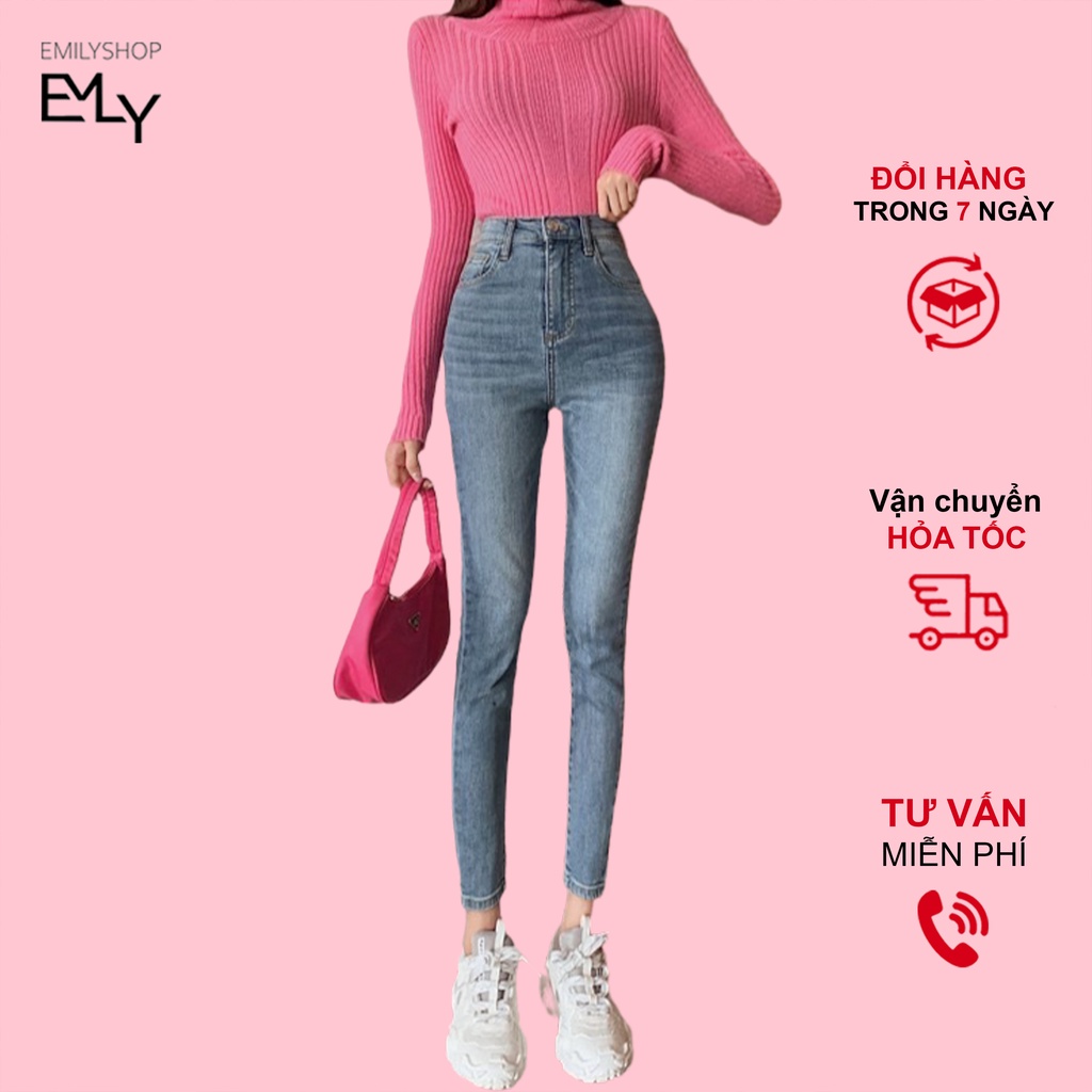 QUẦN JEANS DÁNG ÔM HOC SINH CÔNG SỞ ULZZANG - EMILYSHOP