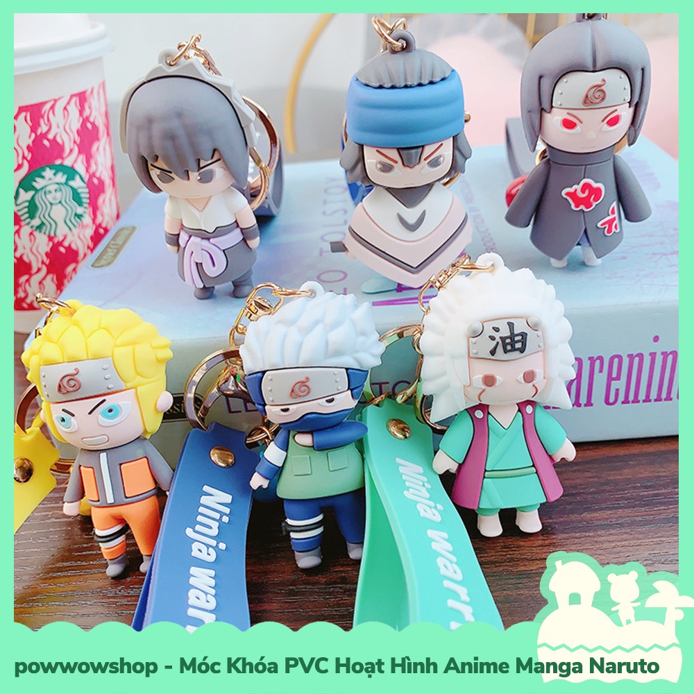 [Sẵn VN - Hỏa Tốc] Dây Móc Khóa PVC Kiểu Dáng Hoạt Hình Anime Manga Ninja Warrior Naruto Shippuden