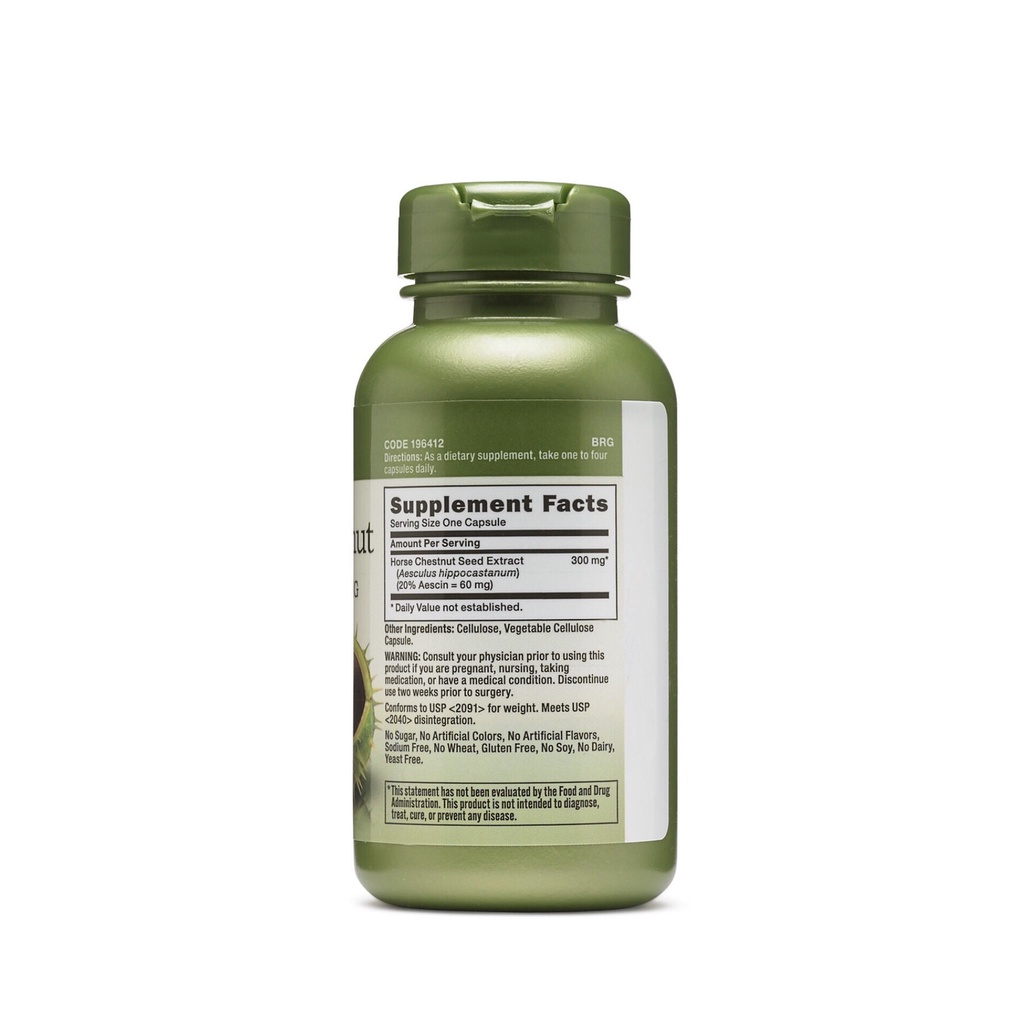 GNC Horse Chestnut Extract 300mg - Viên uống chiết xuất từ hạt dẻ ngựa hỗ suy giãn tĩnh mạch chân