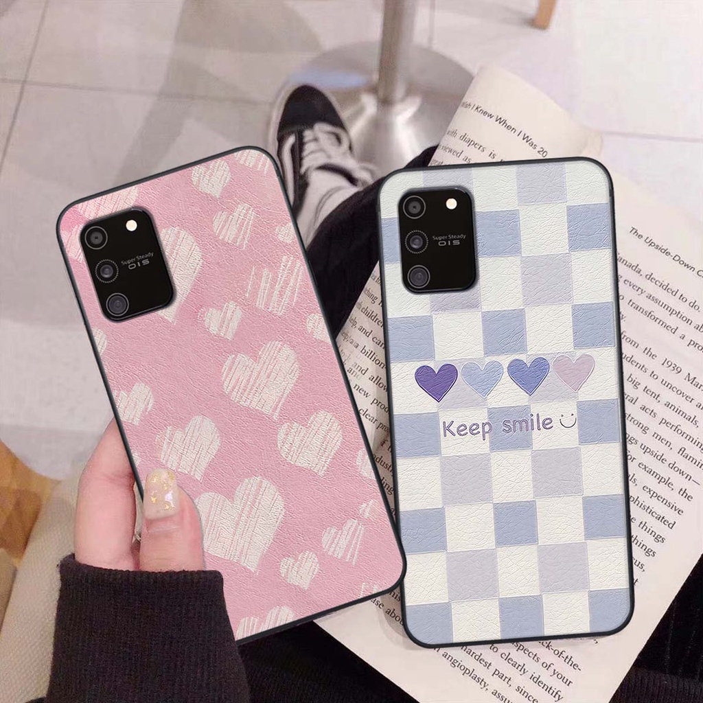 Ốp Samsung S10 Lite caro trái tim cá tính, thời trang siêu đẹp, siêu phong cách