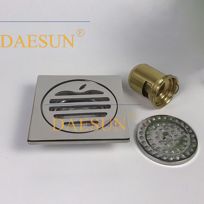 Phễu thoát sàn ngăn mùi 100%, ngăn côn trùng  DAESUN DS 515 mặt siêu dày