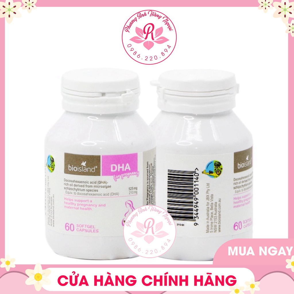 Vitamin DHA Bio Island cho Bà Bầu 60 Viên