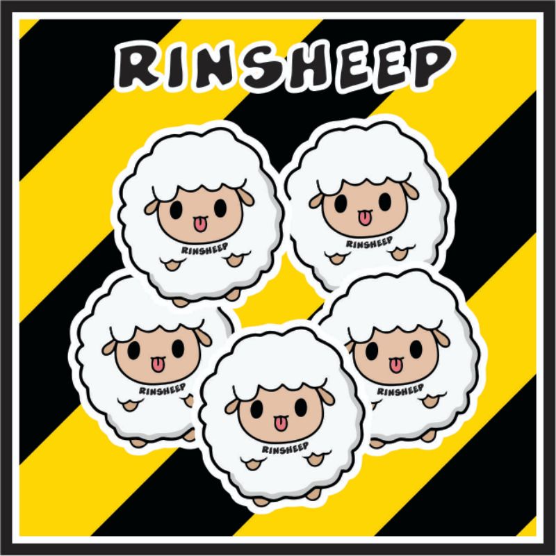 Sticker Cừu Cute RinSheep dán vali điện thoại laptop