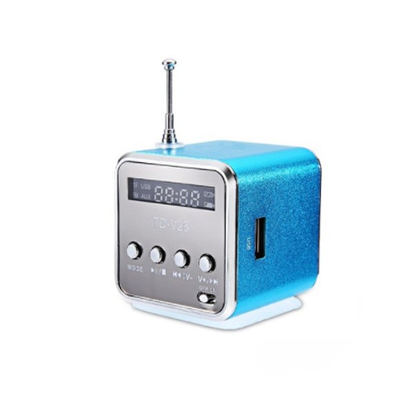 Đài Radio Fm Kĩ Thuật Số Mini Màn Hình Lcd Bằng Nhôm