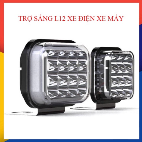 Đèn trợ sáng xe máy điện, xe máy L12 - 12 led - 17w