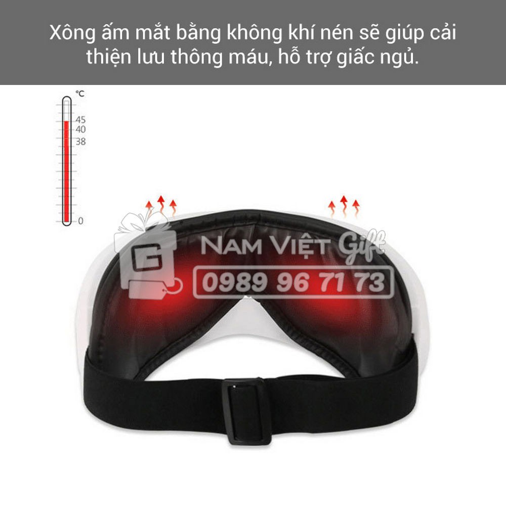 [BH 1 NĂM]Máy Mát Xa Xông Hơi Cho Mắt Eye Massage Tích Hợp Bluetooth Nghe Nhạc Thư Giãn