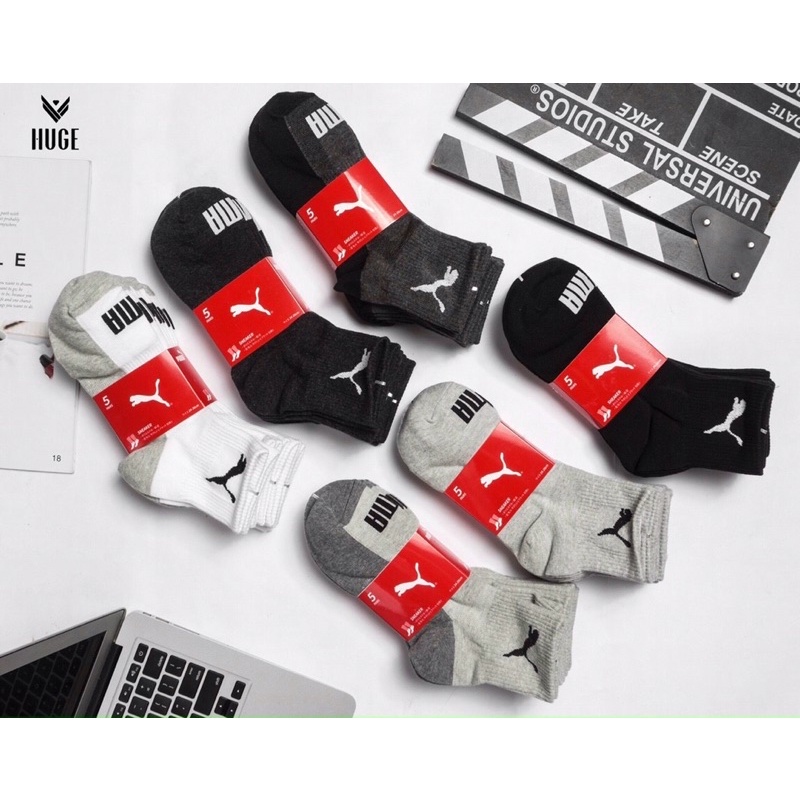Combo 5 Tất năm cao cổ Puma hàng VNXK