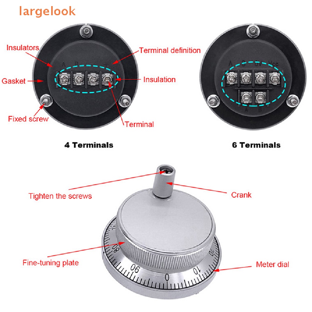Máy Mã Hóa Vòng Quay Tay CNC 60mm 5V 4 / 6Pins