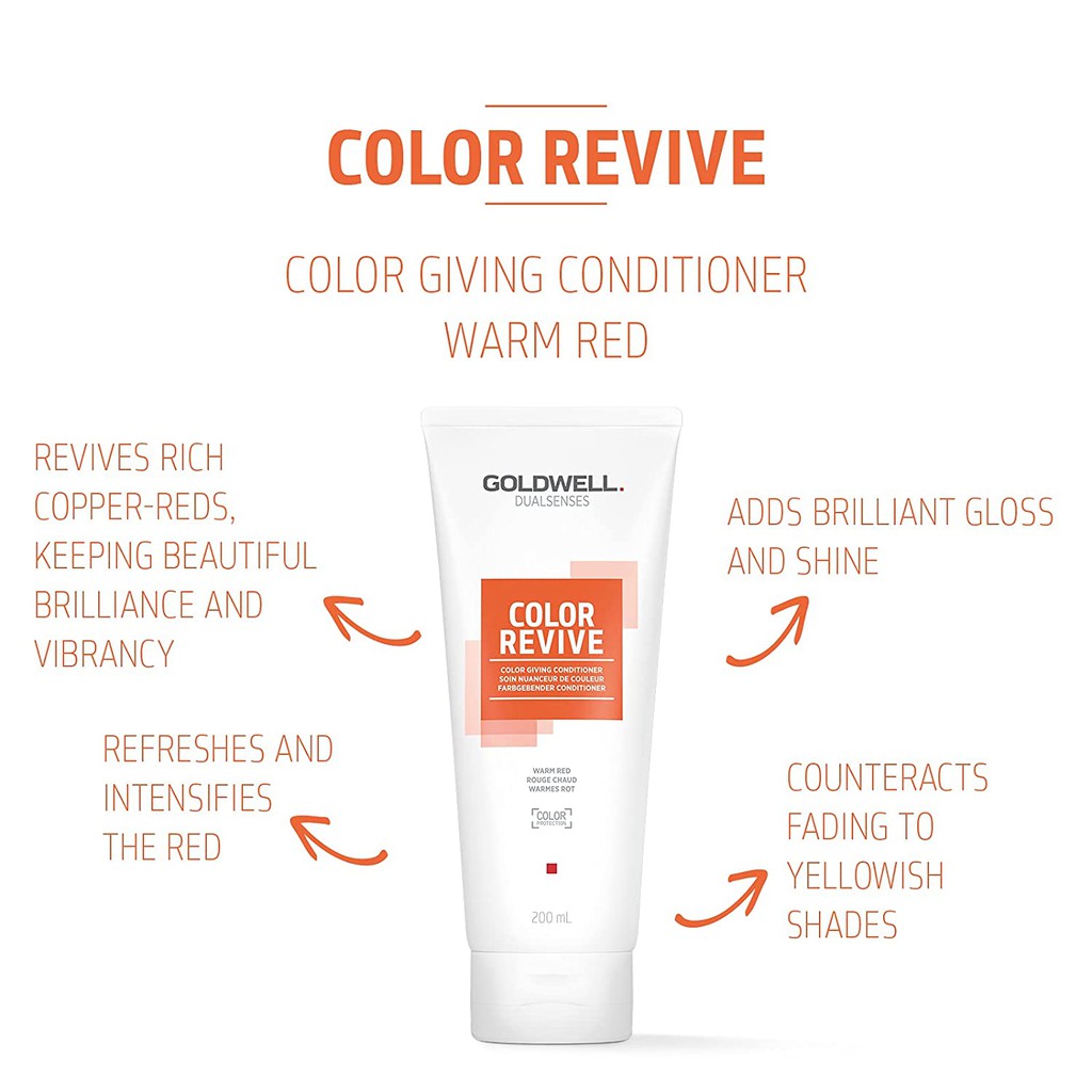 Dầu xả cung cấp hạt màu Dualsenses Color Revive Goldwell Color Giving Conditioner 200ml ( Warm Red )