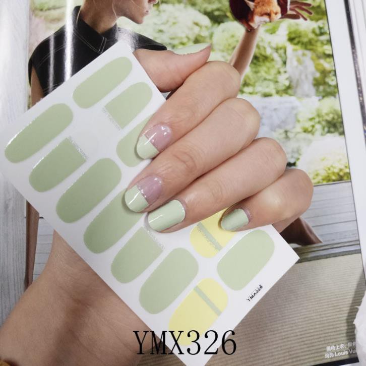 Bộ dán móng tay không thấm nước 14 móng nail sticker 325 327