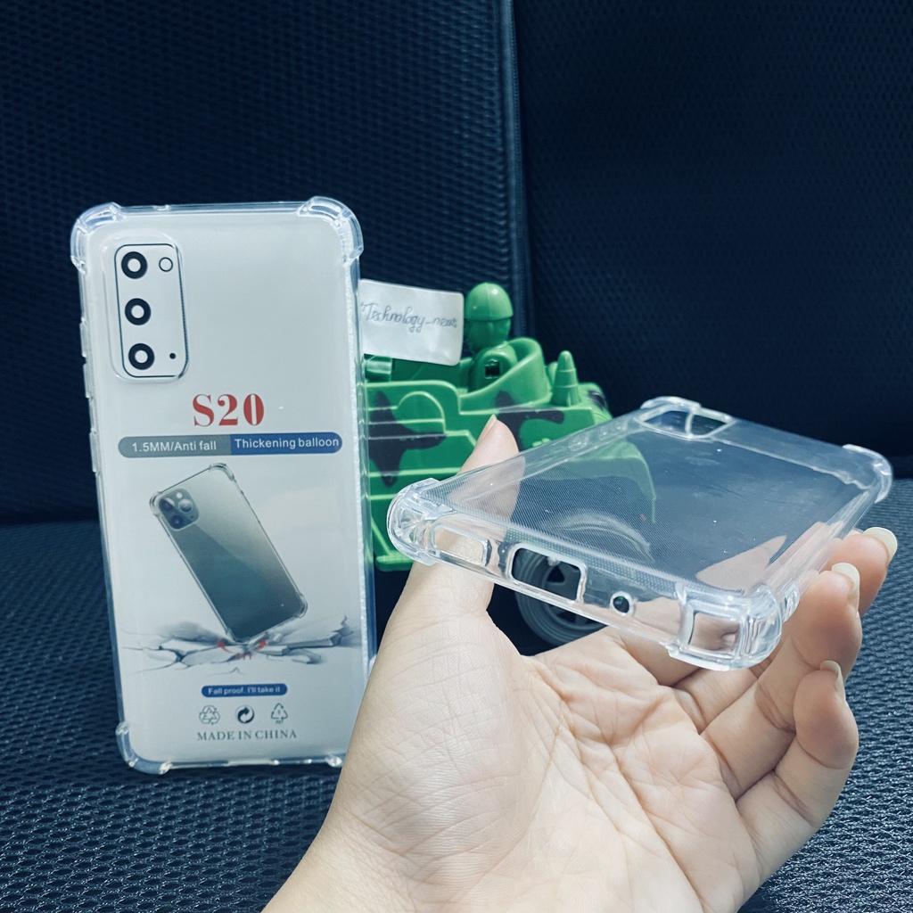 Ốp lưng chống sốc Samsung Galaxy S20 dẻo trong suốt cao cấp bo 4 góc dày dặn