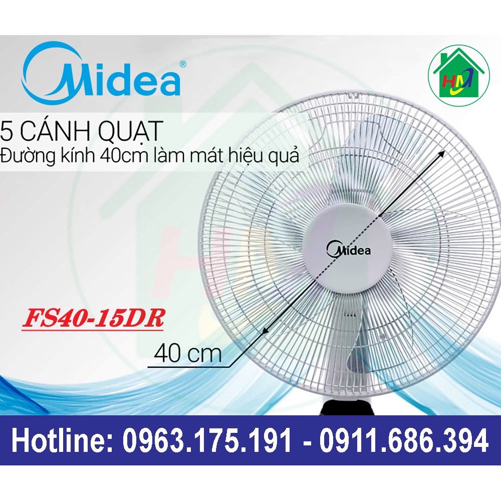 Quạt Cây Điều Khiển Từ Xa Midea FS40-15DR