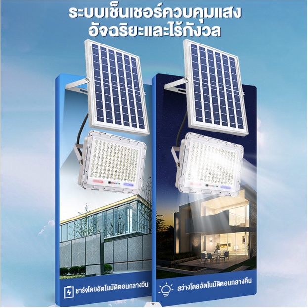 HL Đèn năng lượng mặt trời 800W 600W điều khiển từ xa Hạt đèn nano bốn lõi Chống nước và chống sét hiển thị điện năng