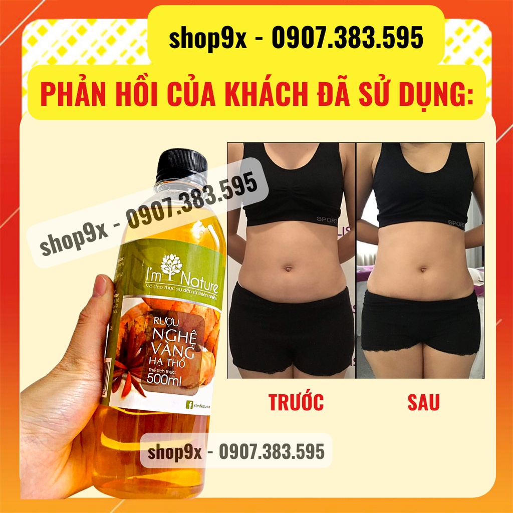 Rượu Nghệ Vàng Hạ Thổ I'm Nature Làm Mờ Thâm Rạn - Sáng Da - Se Khít Chân Lông (500ml)