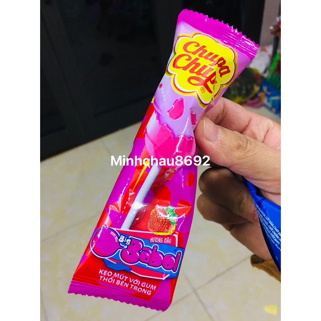 Kẹo Mút Chupa Chups nhân thổi Big Babol ( MỘT cái lẻ )