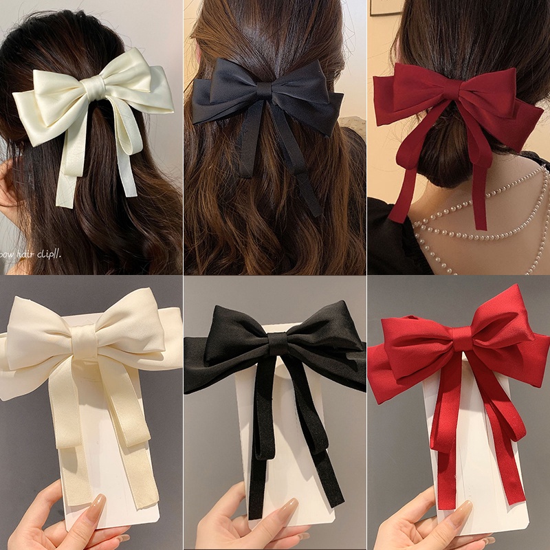 Kẹp Tóc Hình Nơ Đơn Giản Phong Cách Hàn Quốc