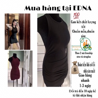 Đầm body ôm,đầm body ba lỗ đẹp,đầm EDNA OOTD dáng ngắn,thun cotton